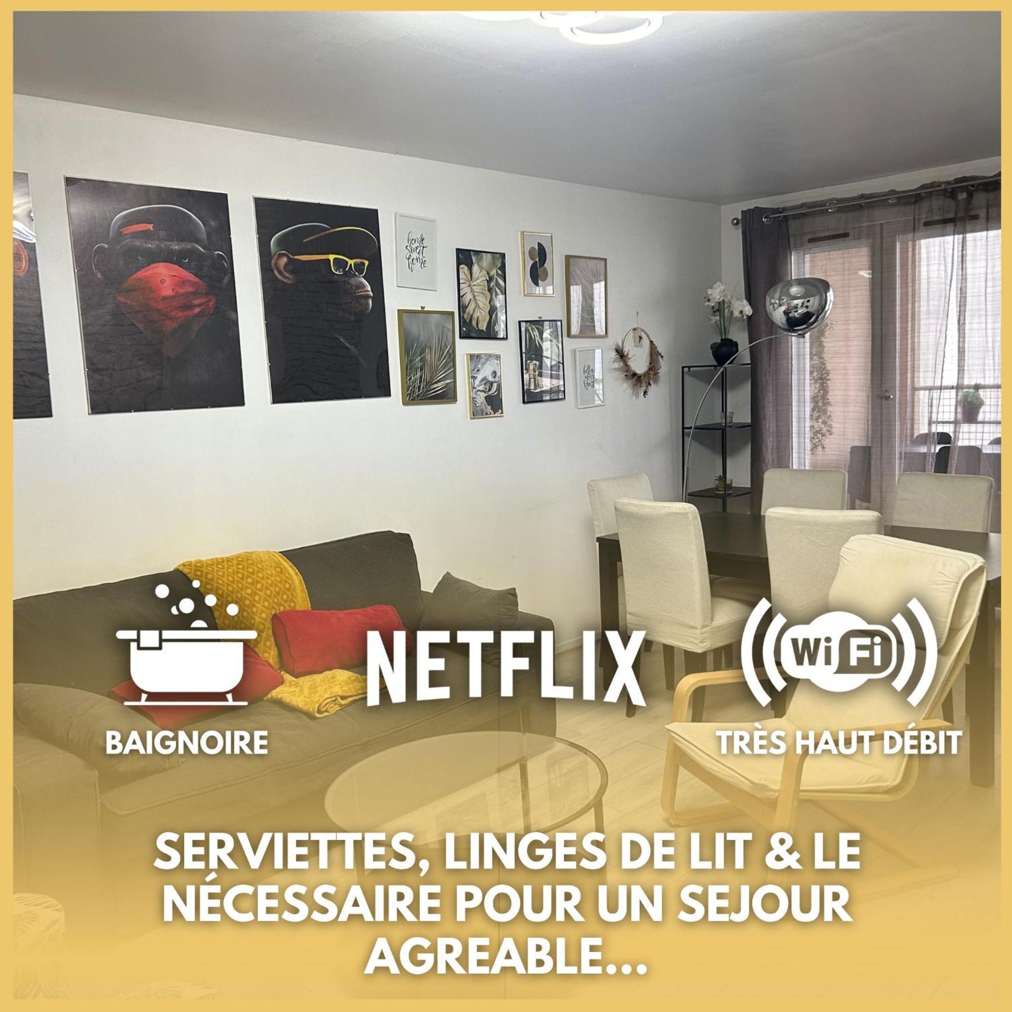 Appartement - Proche Rer - 2 Chambres & 4 Lits Double - Paris Orly Courcouronnes 외부 사진